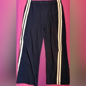 Lucky brand navy track pants with white stripe